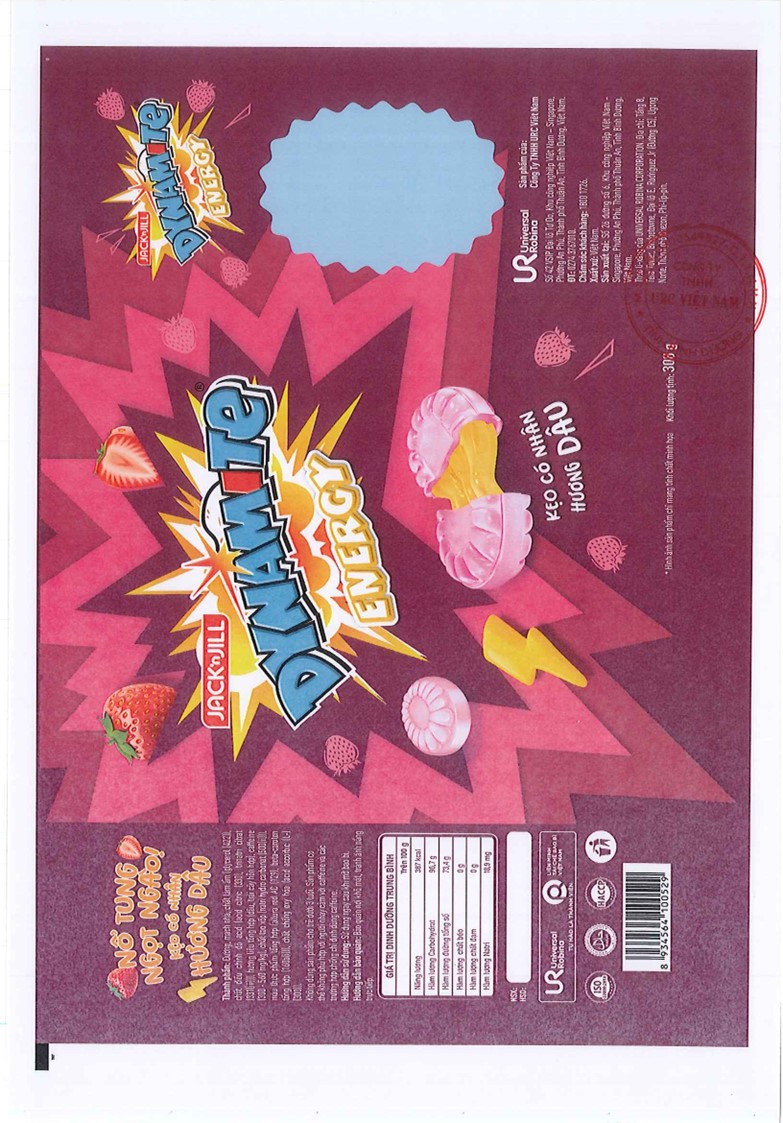 KẸO CÓ NHÂN HƯƠNG DÂU DYNAMITE ENERGY