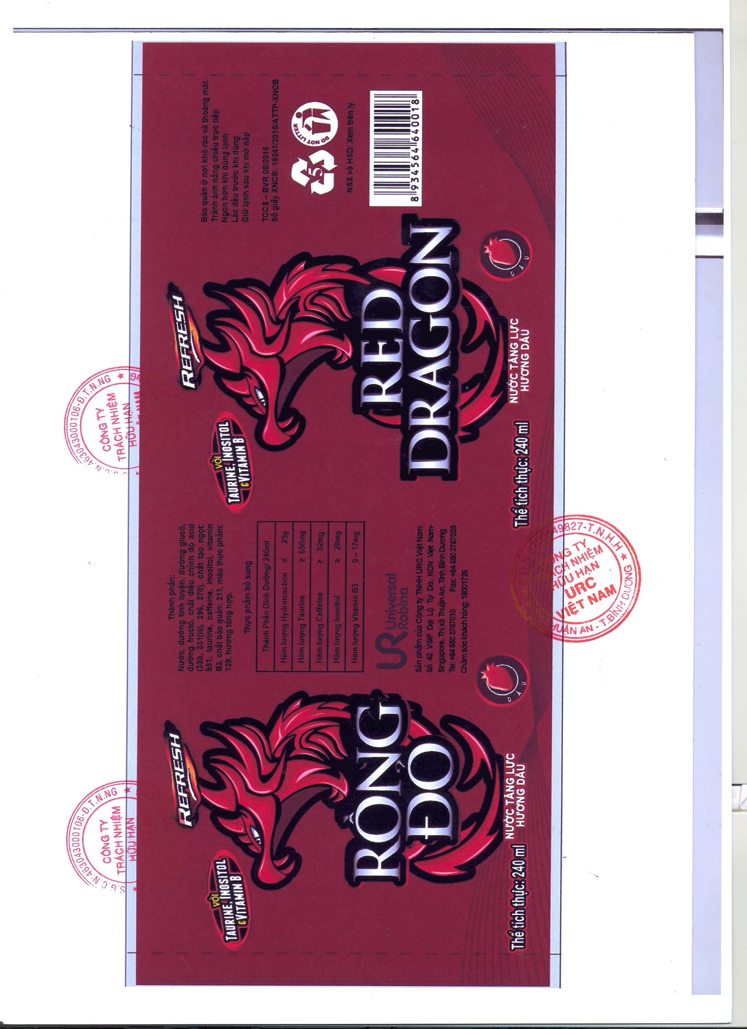 ENERGY DRINK RONG DO STRAWBERRY FLAVOR CUP FORMAT