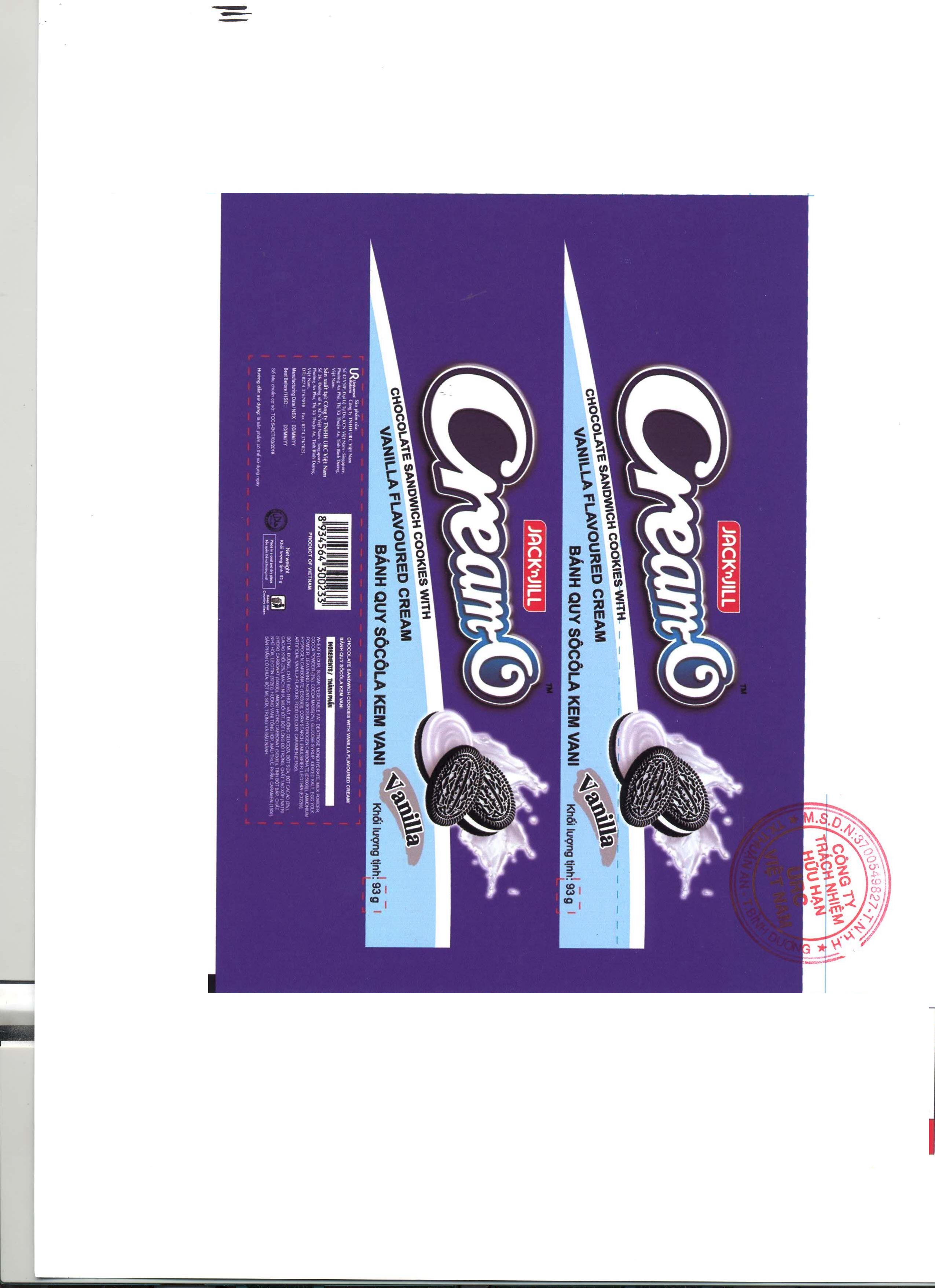 Công bố sản phẩm mới - Bánh Quy SôCôLa Nhân Kem Vani Cream O