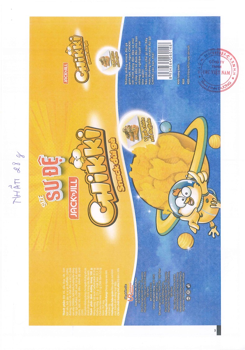 SNACK ĐÙI GÀ VỊ GÀ CHIÊN SỐT BUFFALO CHIKKI