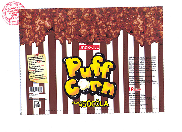 Snack vị Sôcôla Puff corn – Bao bì mới