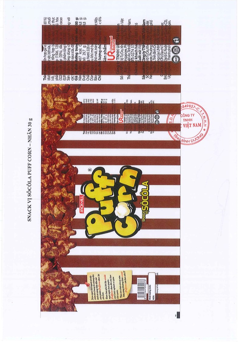 SNACK PUFF CORN  SOCOLA