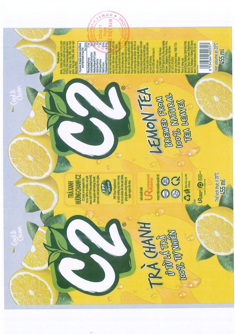 TRÀ XANH HƯƠNG CHANH C2