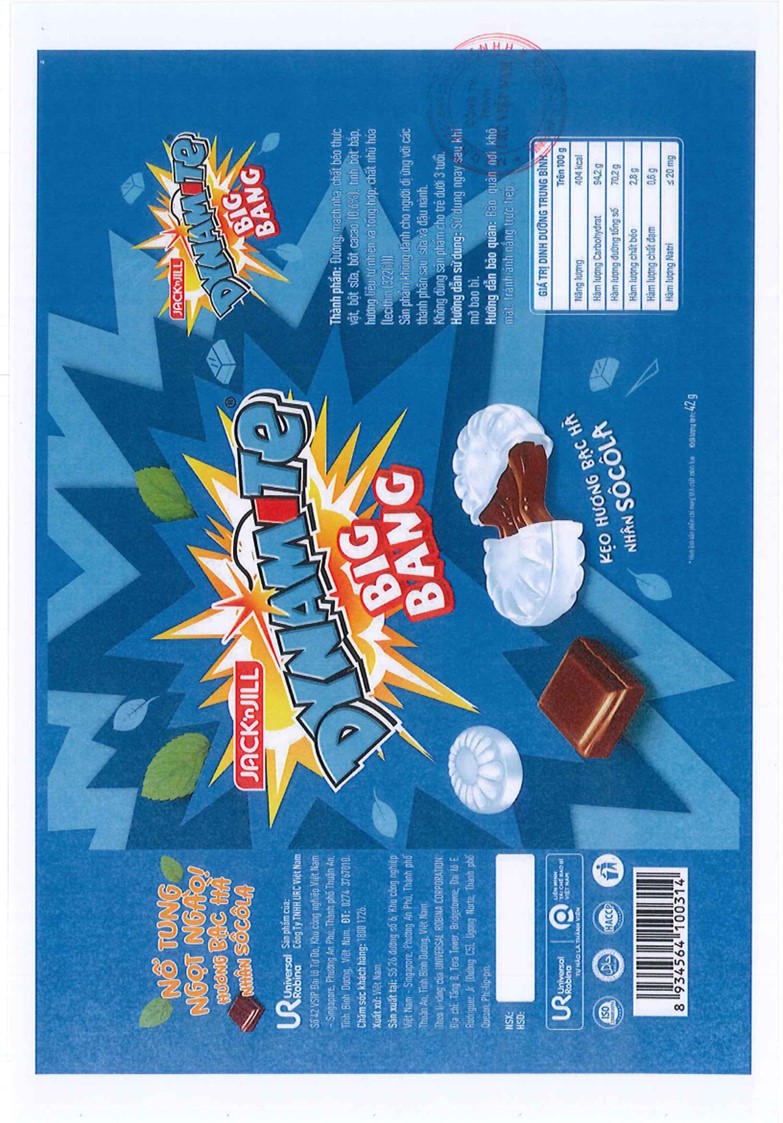 DYNAMITE BIGBANG MINT CANDY WITH CHOCOLATE FILLING