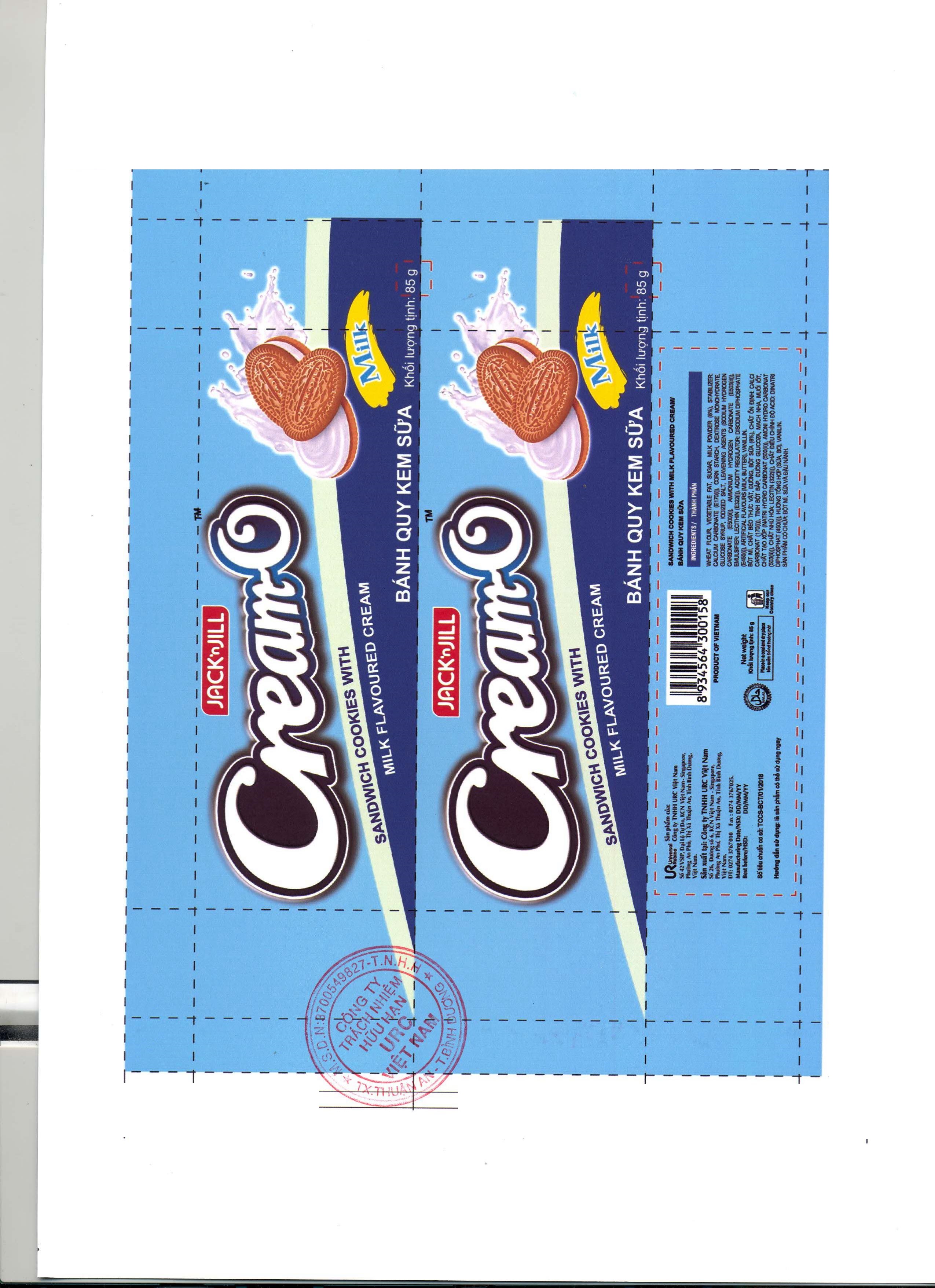 Công bố sản phẩm mới - Bánh Quy Kem Sữa Cream O