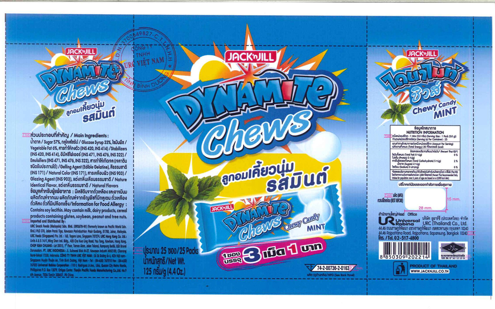 Kẹo nhai Dynamite Chews hương bạc hà
