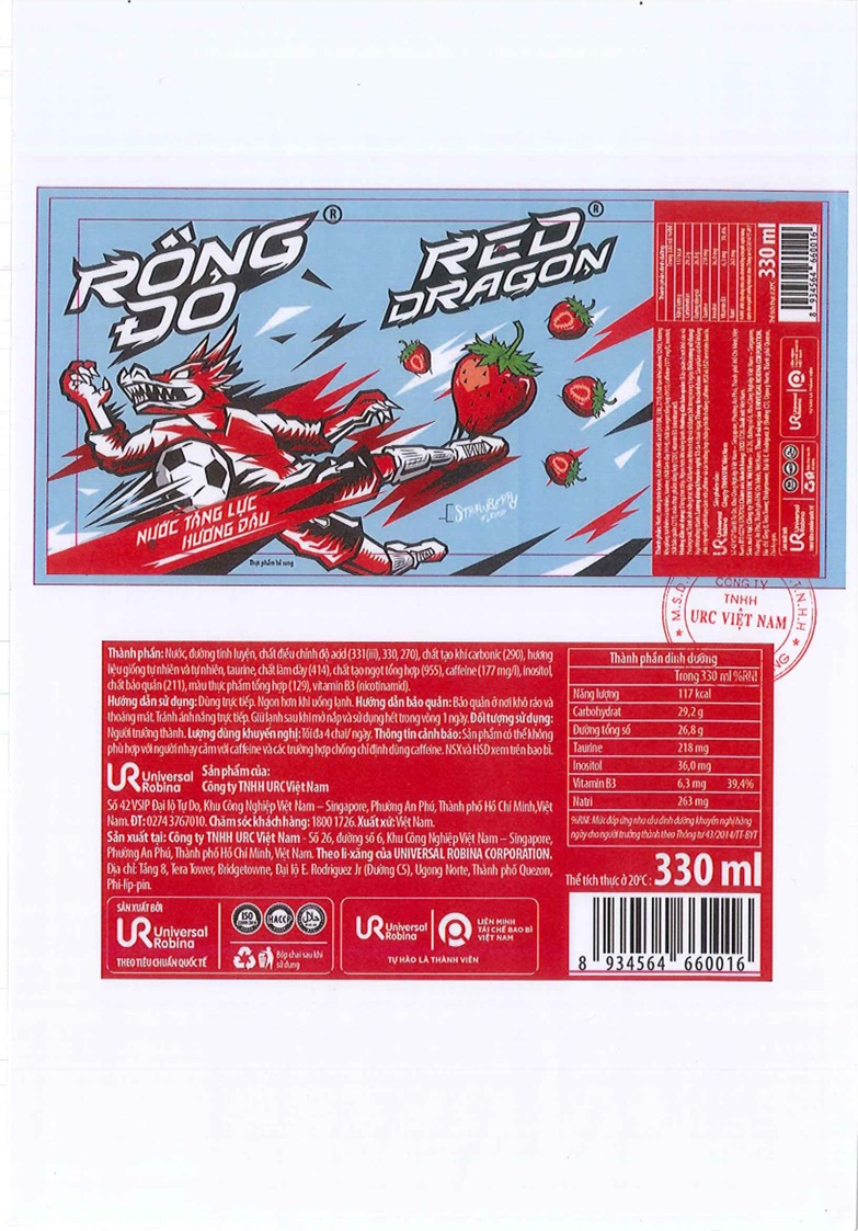 Thực Phẩm Bổ Sung Nước Tăng Lực Hương Dâu 330ml