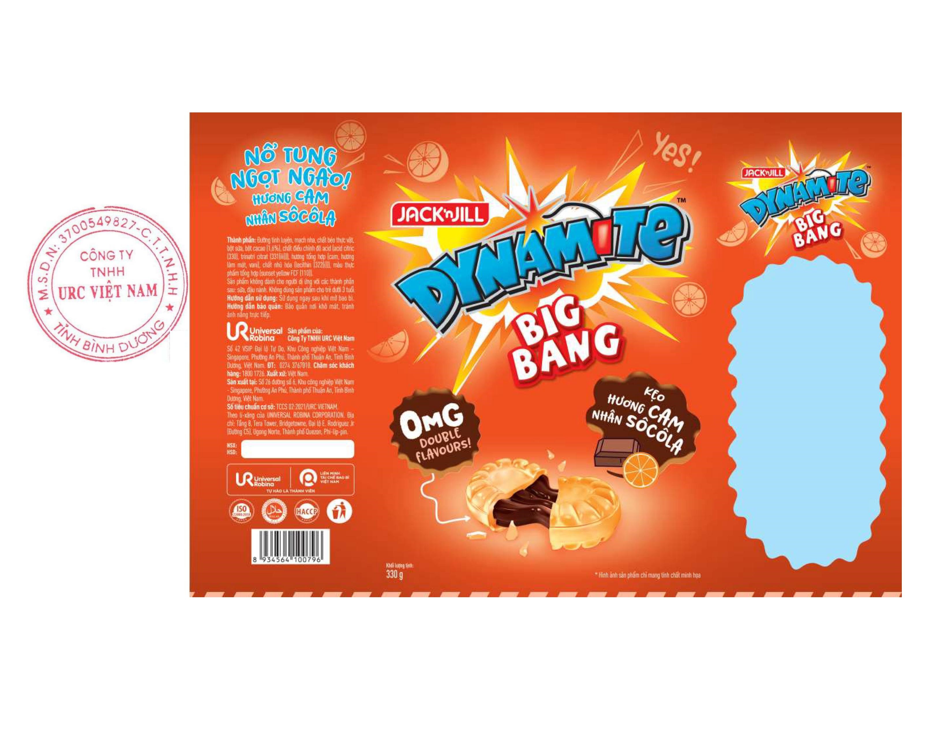 KẸO HƯƠNG CAM NHÂN SÔCÔLA DYNAMITE BIG BANG