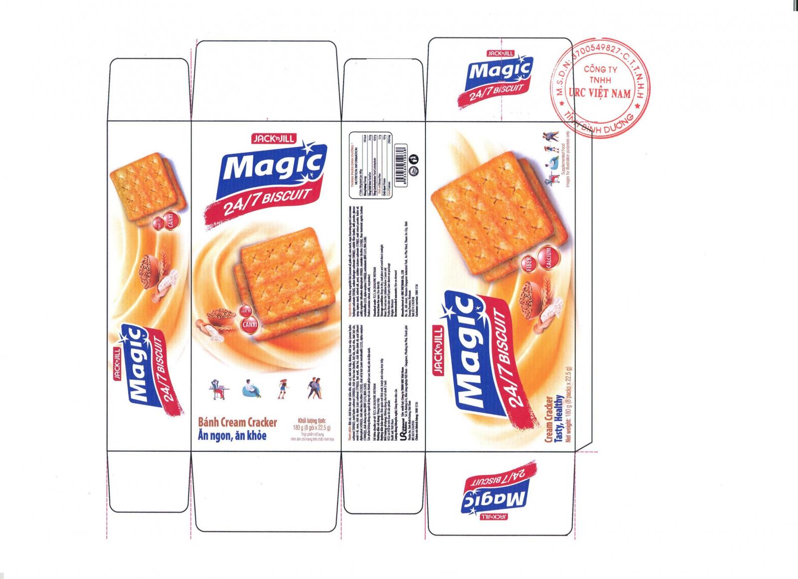 Công Bố Sản Phẩm Mới Thực phẩm Bổ Sung BÁNH CREAM CRACKER MAGIC 24/7