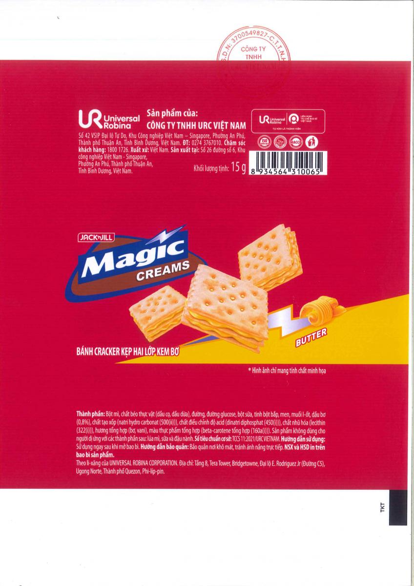 BÁNH CRACKER KẸP HAI LỚP KEM BƠ MAGIC